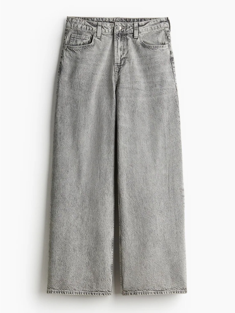BDG Wide-Leg High-Rise Jeans - Light Gray